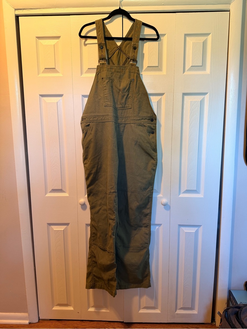 Patagonia Olive Green Women's Overalls with Cross-Back Straps